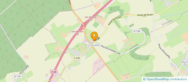 localisation de l'entreprise L'HOTEL DES HAYONS  ESCLAVELLES