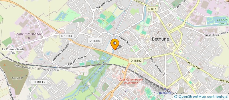 localisation de l'entreprise L'HOTELLERIE BETHUNOISE  BETHUNE