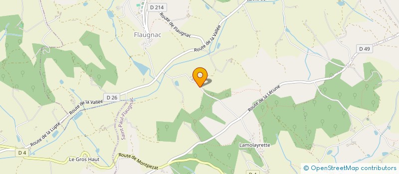 localisation de l'entreprise L'HOUSTALET  SAINT-PAUL-FLAUGNAC