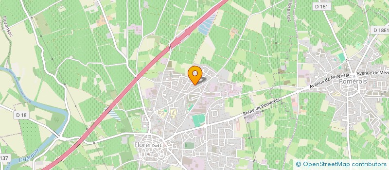 localisation de l'entreprise L'HUBERTINE  FLORENSAC