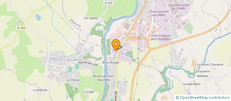 localisation de l'entreprise L'HUILERIE VEHICULES OCCASIONS à MAYENNE