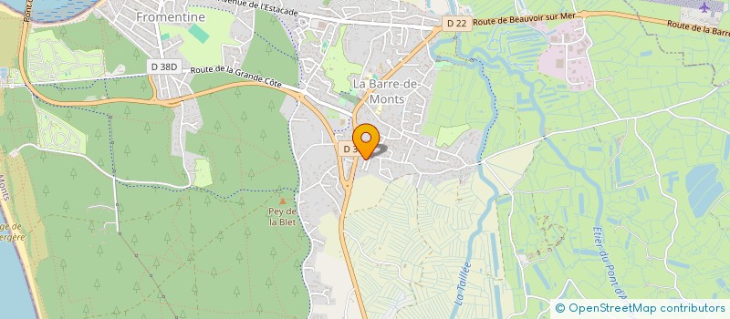 localisation de l'entreprise L'HUITRERIE à LA BARRE-DE-MONTS