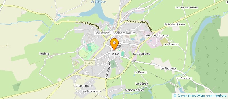 localisation de l'entreprise L'HUMANITAS à BOURBON-L'ARCHAMBAULT
