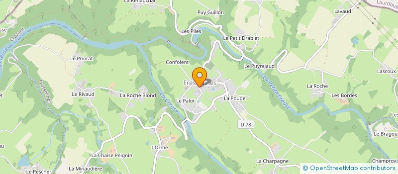 localisation de l'entreprise L'HYDRE DE LA PETITE CREUSE  FRESSELINES