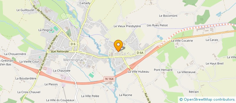 localisation de l'entreprise L'HYVET AMBULANCES à MERDRIGNAC