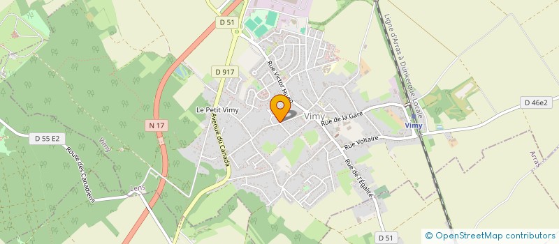 localisation de l'entreprise L.I.C.A.M. à VIMY