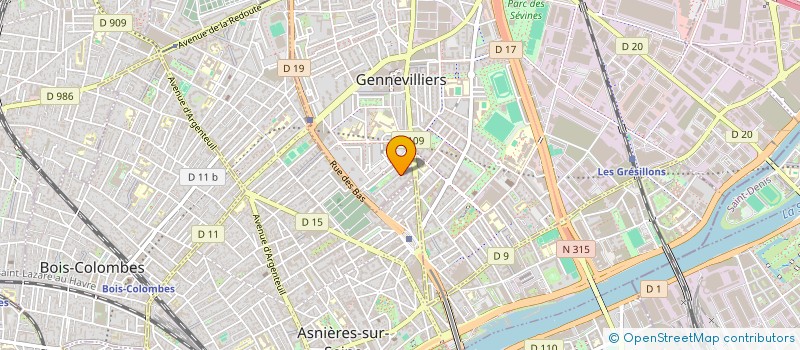 localisation de l'entreprise L.I.G à GENNEVILLIERS