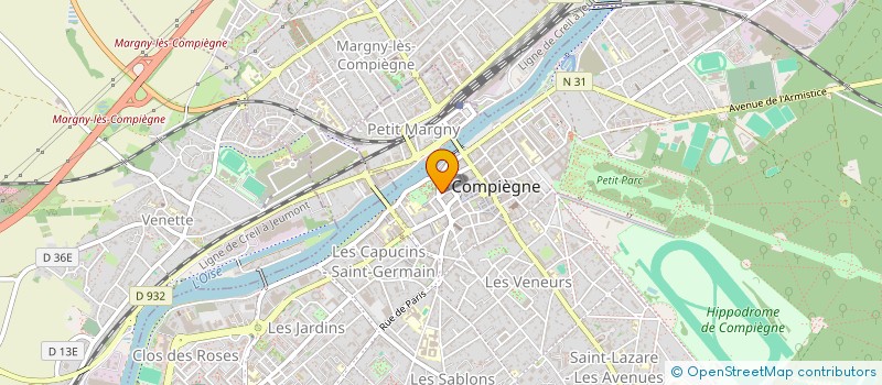 localisation de l'entreprise L.I.N.E.A. à COMPIEGNE