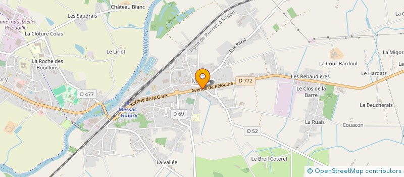 localisation de l'entreprise L'IA  GUIPRY-MESSAC