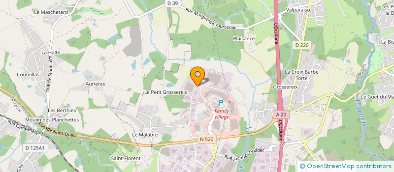 localisation de l'entreprise L'IMMO ADE à LIMOGES