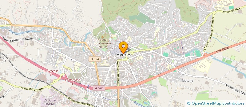 localisation de l'entreprise L'IMMOBILIERE à HYERES