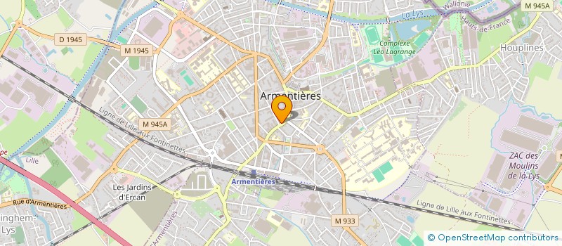 localisation de l'entreprise L'IMMOBILIERE INVEST' à ARMENTIERES