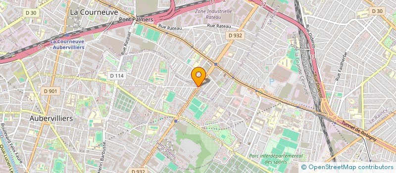 localisation de l'entreprise L'IMPREVU à LA COURNEUVE