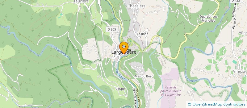 localisation de l'entreprise L'IMPRIMERIE D'ICI à LARGENTIERE