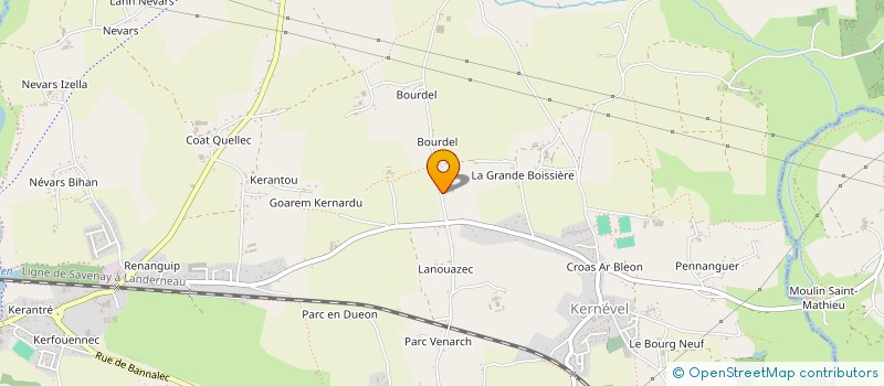 localisation de l'entreprise L'INCLUSION NUMERIQUE KERNEVELOISE ET SOLIDAIRE  ROSPORDEN