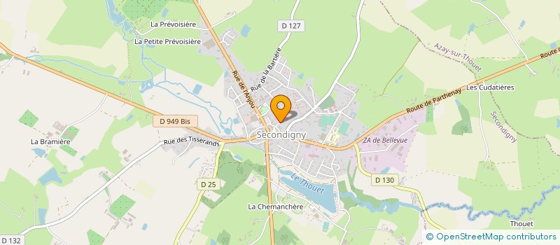 localisation de l'entreprise L'INDEPENDANTE LA CHAPELLE THIREUIL  BEUGNON-THIREUIL