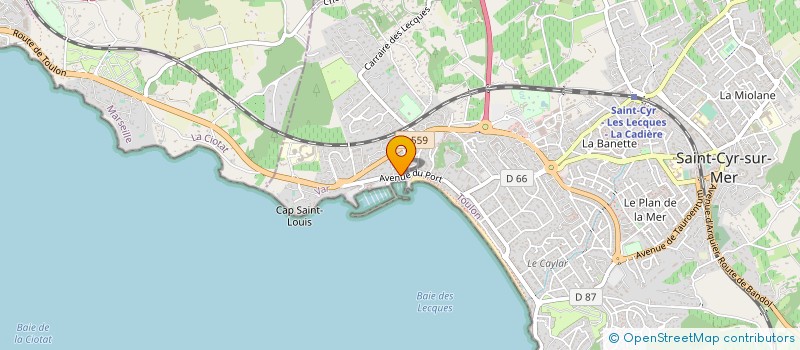 localisation de l'entreprise L INDIANA à SAINT-CYR-SUR-MER