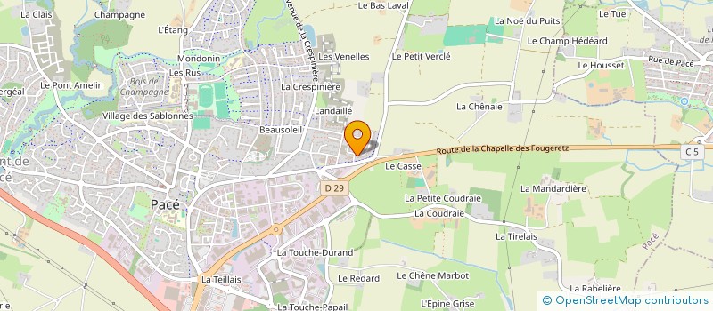 localisation de l'entreprise L'INDIGO à LANGUEUX