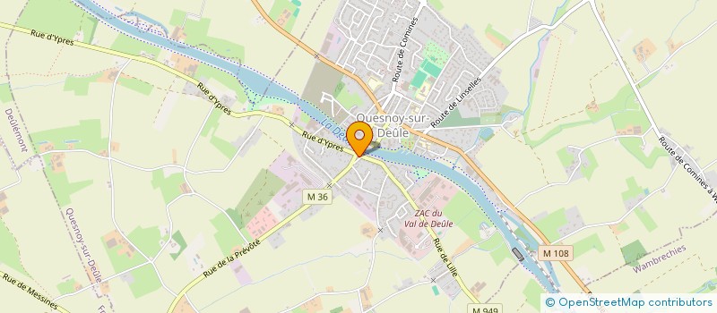 localisation de l'entreprise L'INEDIT BAR EPICERIE à QUESNOY-SUR-DEULE