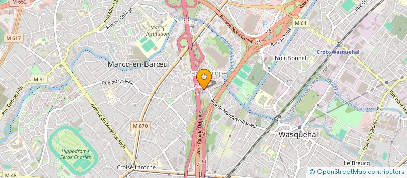 localisation de l'entreprise L'INFINI à MARCQ-EN-BARŒUL