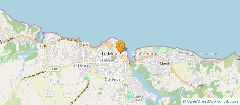 localisation de l'entreprise L'INFO à LE MOULE