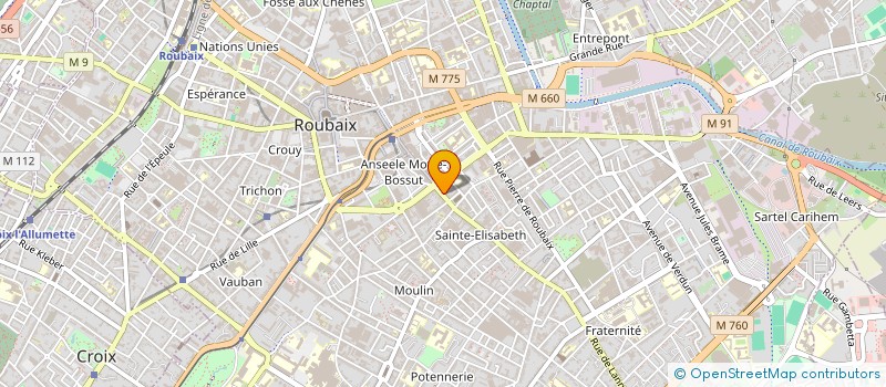 localisation de l'entreprise L'INSTANT COIFFURE  ROUBAIX