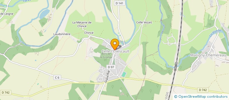 localisation de l'entreprise L'INSTANT COIFFURE à CELLE-LEVESCAULT