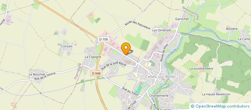 localisation de l'entreprise L'INSTAR  CELLES-SUR-BELLE