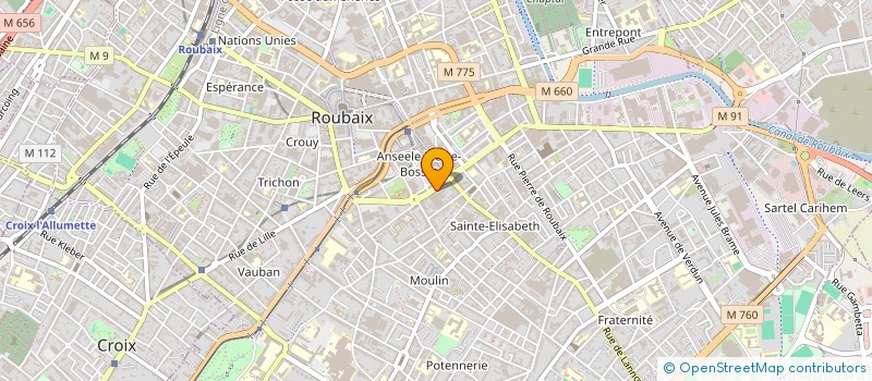 localisation de l'entreprise L'INSTITUT DE FORMATION ET DE CONSEIL  ROUBAIX