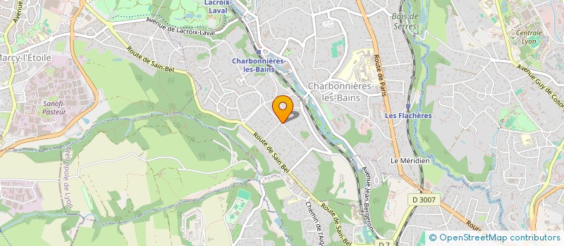 localisation de l'entreprise L'INSTITUT DE FORMATIONS OSTEOPATHIQUES  CHARBONNIERES-LES-BAINS