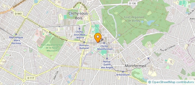 localisation de l'entreprise L'INSTITUT DES VOCATIONS POUR L'EMPLOI à CLICHY-SOUS-BOIS