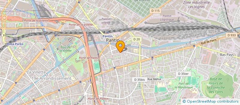 localisation de l'entreprise L'INSTITUT DU CANAL à PANTIN