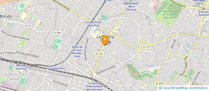 localisation de l'entreprise L'INSTITUT DU JARDIN ANGLAIS  LE RAINCY