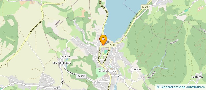 localisation de l'entreprise L'INSTITUT DU LAC BLEU à CHARAVINES