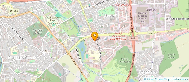 localisation de l'entreprise L'INSTITUT EN INNOVATION LOGISTIQUE - I2L  METZ