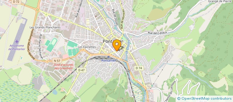 localisation de l'entreprise L'INTRANQUILLE/MIRABEAU  PONTARLIER
