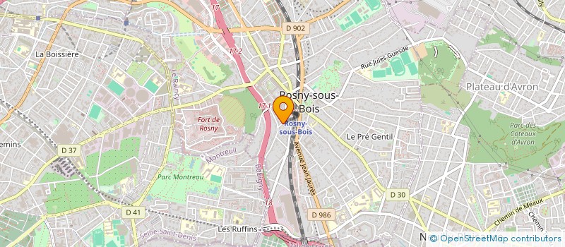 localisation de l'entreprise L'INVEST EUR CONSEIL COURTAGE COMMISSION à ROSNY-SOUS-BOIS