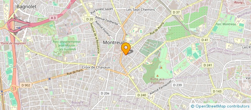 localisation de l'entreprise L'IRE DES VOLCANS à MONTREUIL