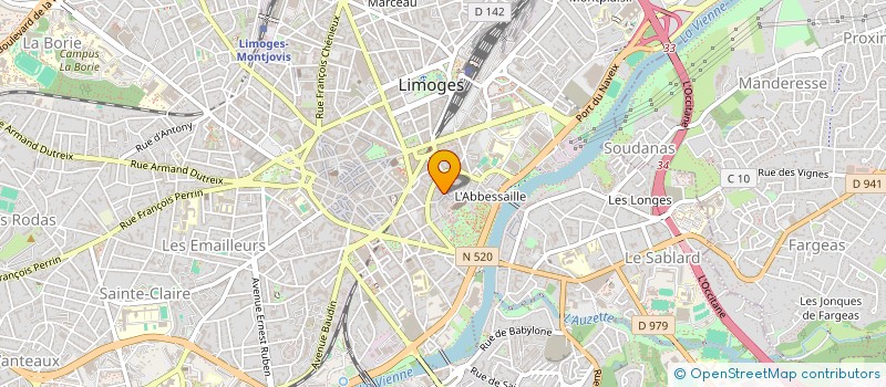 localisation de l'entreprise L'IRLANDAIS à LIMOGES