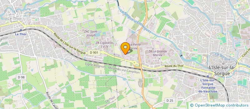 localisation de l'entreprise L'ISLE'ART  L'ISLE-SUR-LA-SORGUE