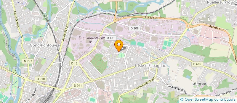 localisation de l'entreprise L'ISLE D'ESPAGNAC AUTO CONTROLE  L'ISLE-D'ESPAGNAC