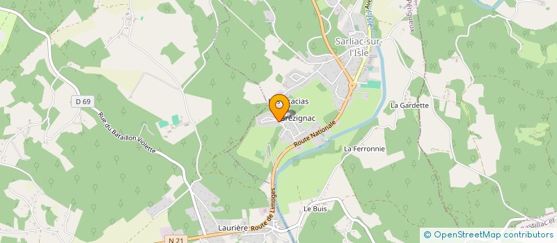 localisation de l'entreprise L ISLE DES JEUX  SARLIAC-SUR-L'ISLE