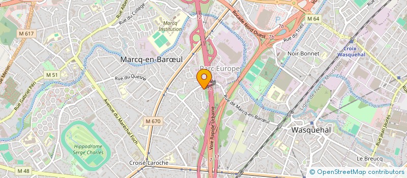 localisation de l'entreprise L'ITINERANTE à MARCQ-EN-BARŒUL