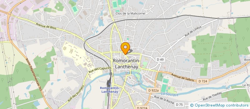 localisation de l'entreprise L.J.C.  ROMORANTIN-LANTHENAY