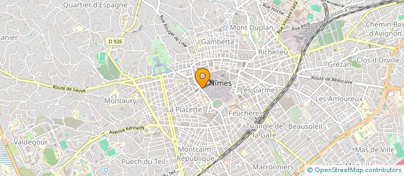 localisation de l'entreprise L.J.D.  NIMES