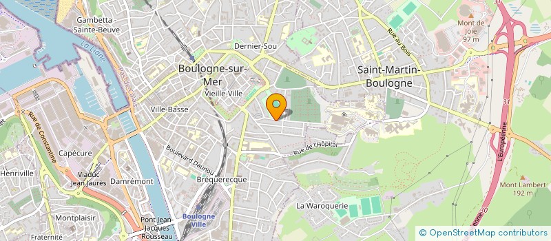 localisation de l'entreprise L.J.F à BOULOGNE-SUR-MER