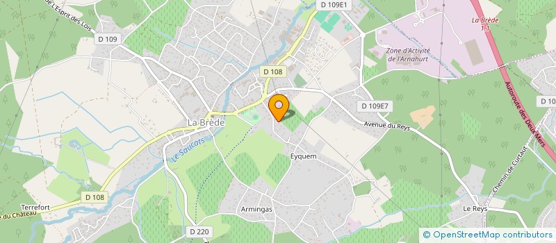 localisation de l'entreprise L.J.L.  LA BREDE