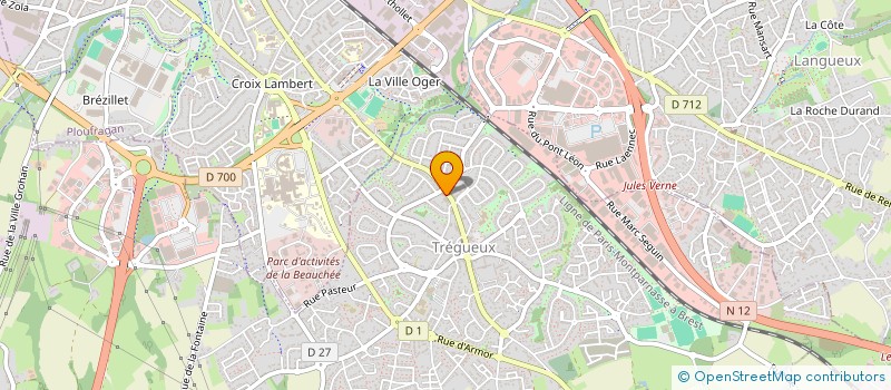 localisation de l'entreprise L.J.L. HEURTEL  TREGUEUX