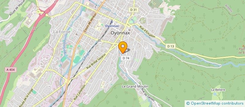 localisation de l'entreprise L J P à OYONNAX