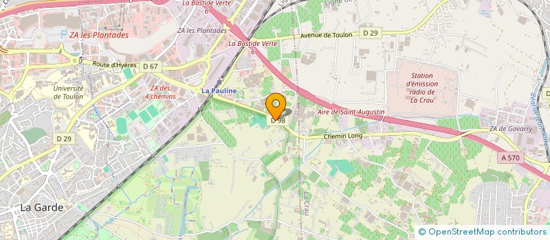 localisation de l'entreprise L. J. T.  LA GARDE